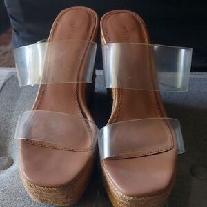 FOREVER21 Stylish Tan Wedge Sandals